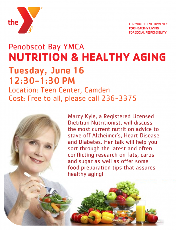 Free Nutrition & Healthy Aging Talk with Marcy Kyle  PenBay Pilot